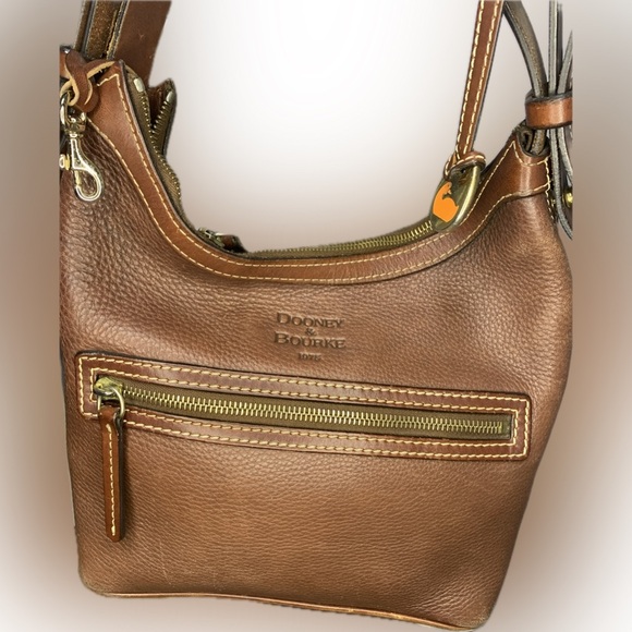 Dooney & Burke Vintage Women’s leather brown Hobo Shoulder bag Medium size purse - Picture 2 of 6